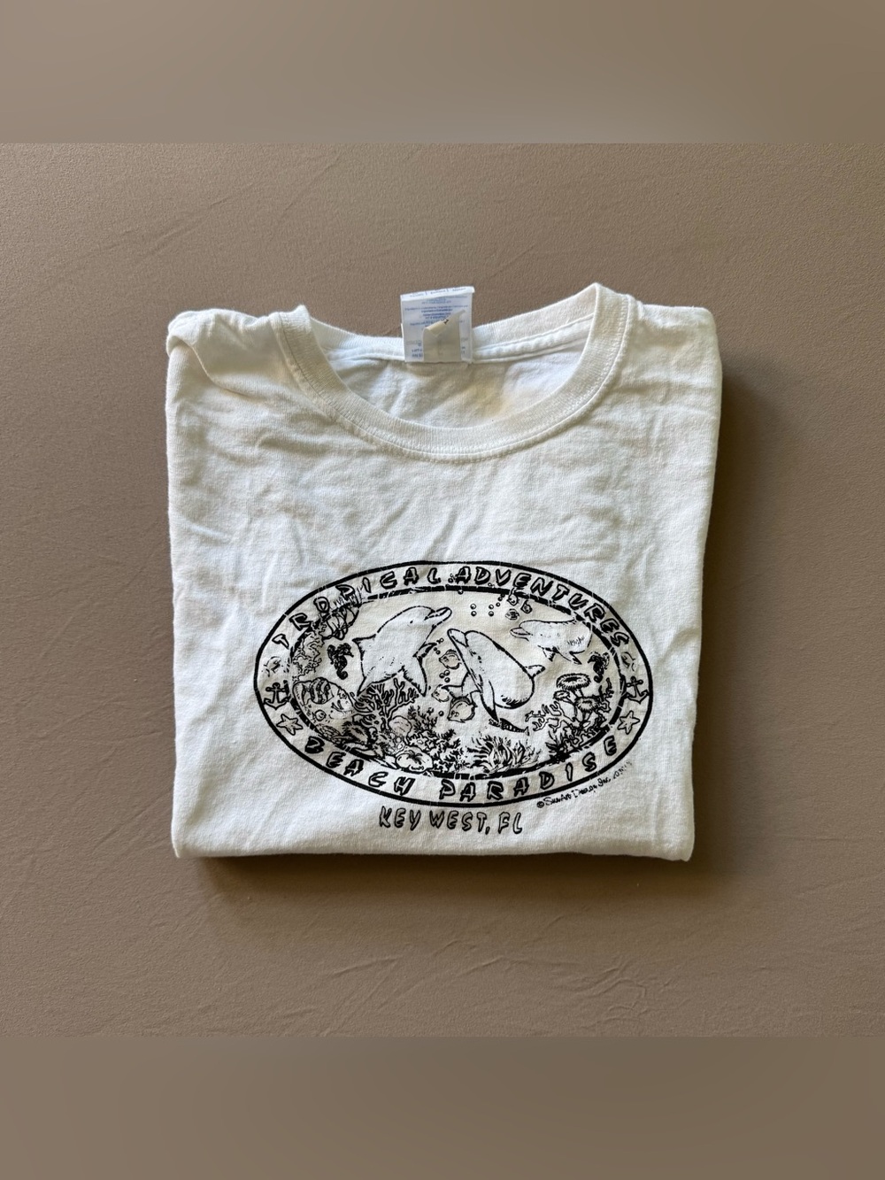 Vintage Style Tropical Key West Baby Tee